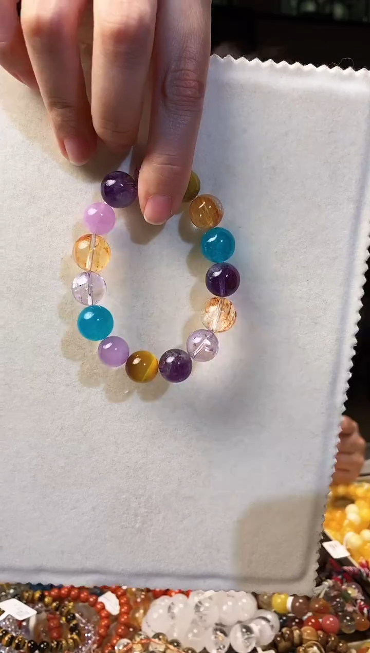 未镶嵌手串水晶幸运多宝12-13mm 