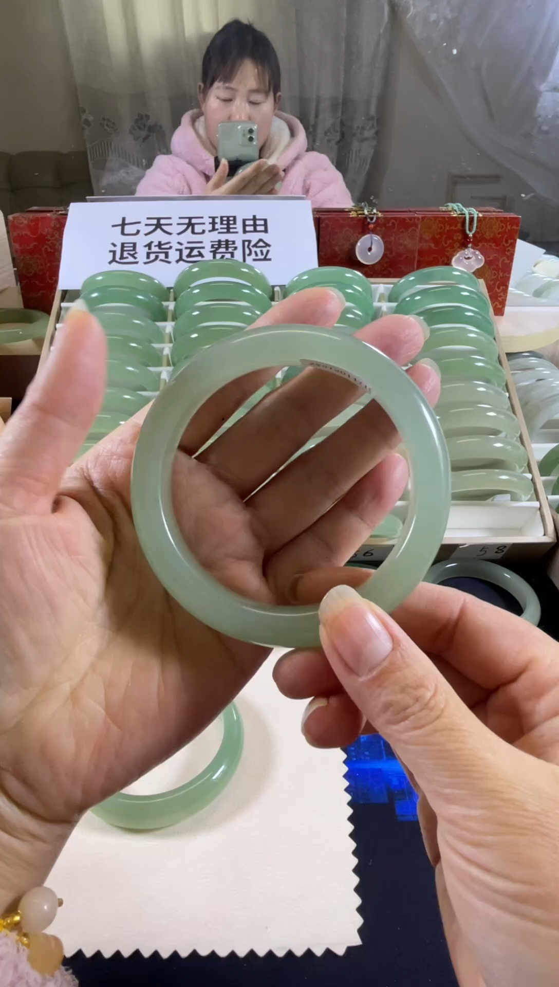 未镶嵌手镯东陵石62圈