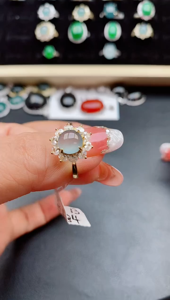 【闪购商品】翡翠戒指银S925镶嵌50800
