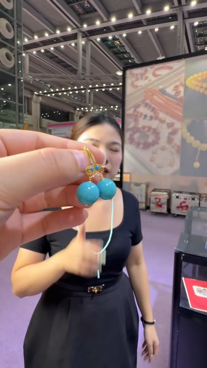 未镶嵌绿松石耳饰392秒拍号假一罚三
