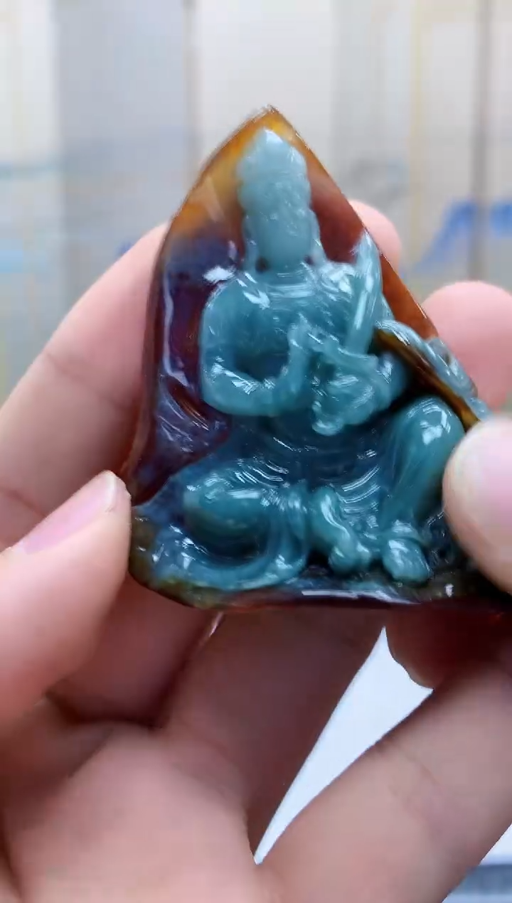 定制翡翠未镶嵌5028bb-毛货挂件65