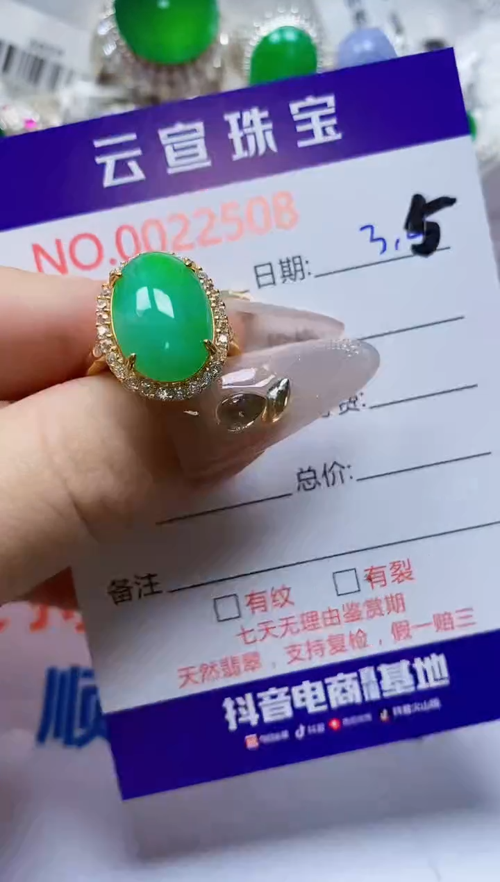 【闪购商品】翡翠戒指银S925镶嵌/2508