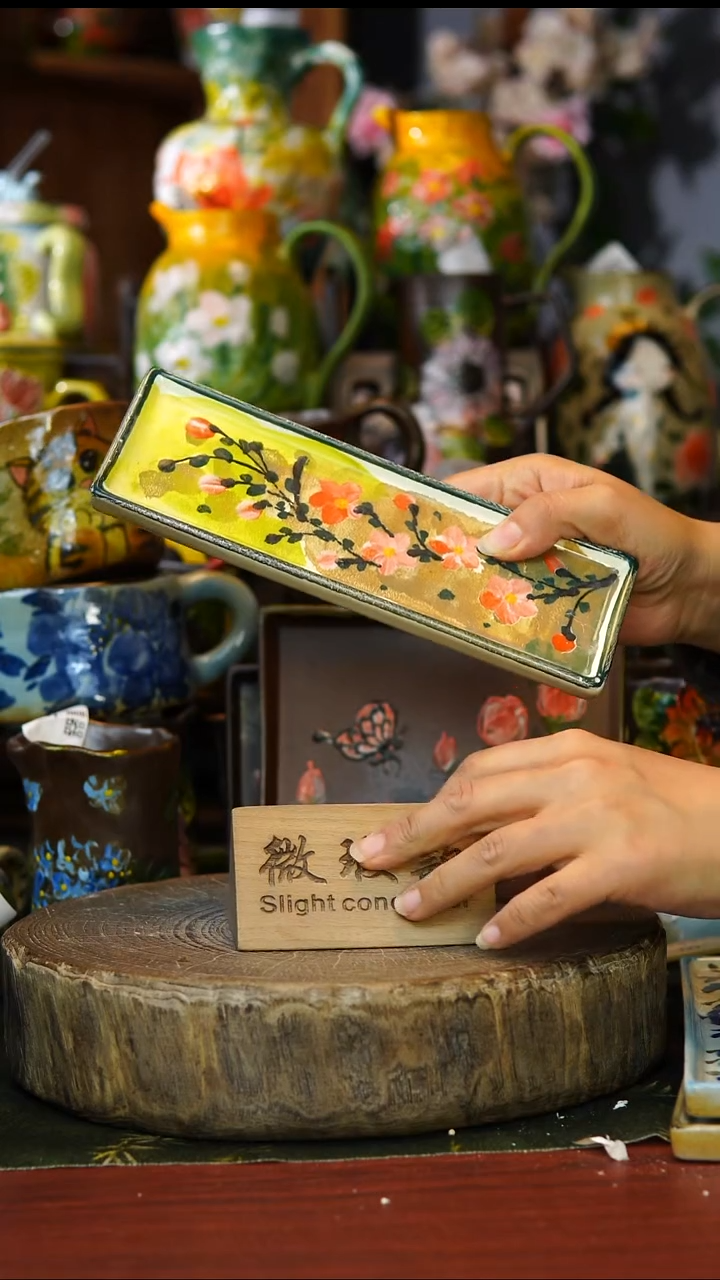 陶瓷210景德镇手工手绘釉下彩