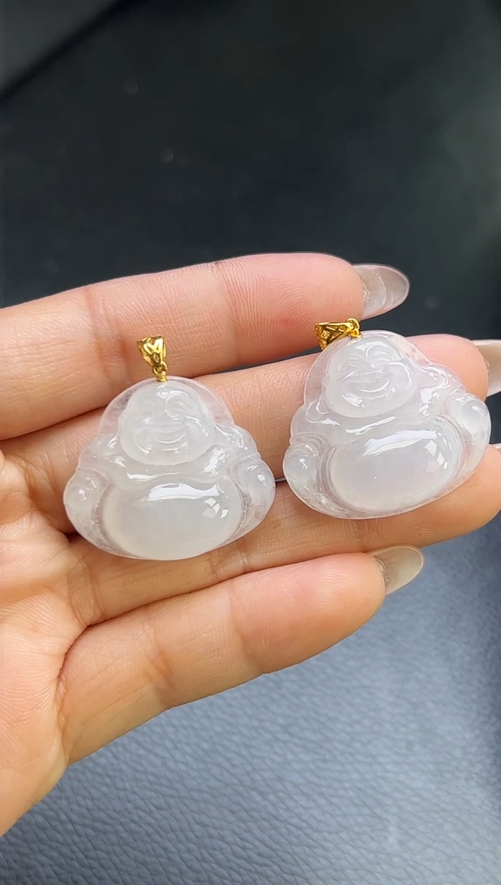 【闪购商品】翡翠颈饰18K金镶嵌YM688-5 佛公多样性发一