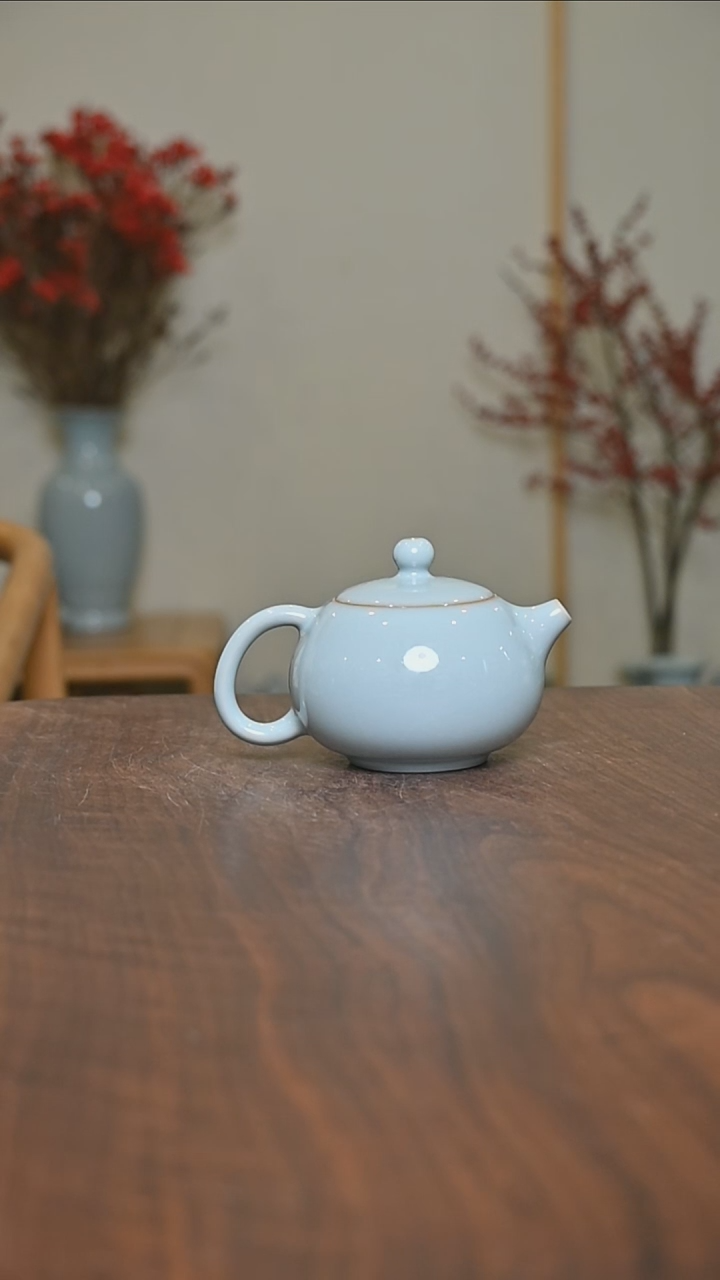 【闪购商品】其他天青釉朱晓辉款手拉西施壶150毫升一级