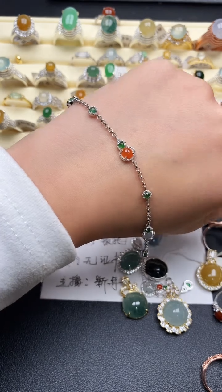 【闪购商品】翡翠戒指银S925镶嵌7777777+2