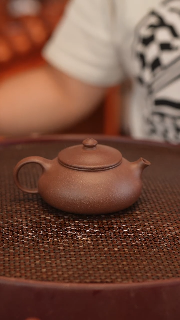 茶壶紫砂紫泥 半手工 寒江 160cc
