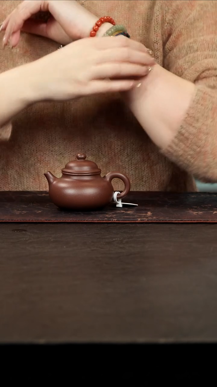 茶壶紫砂老紫泥容天壶110cc