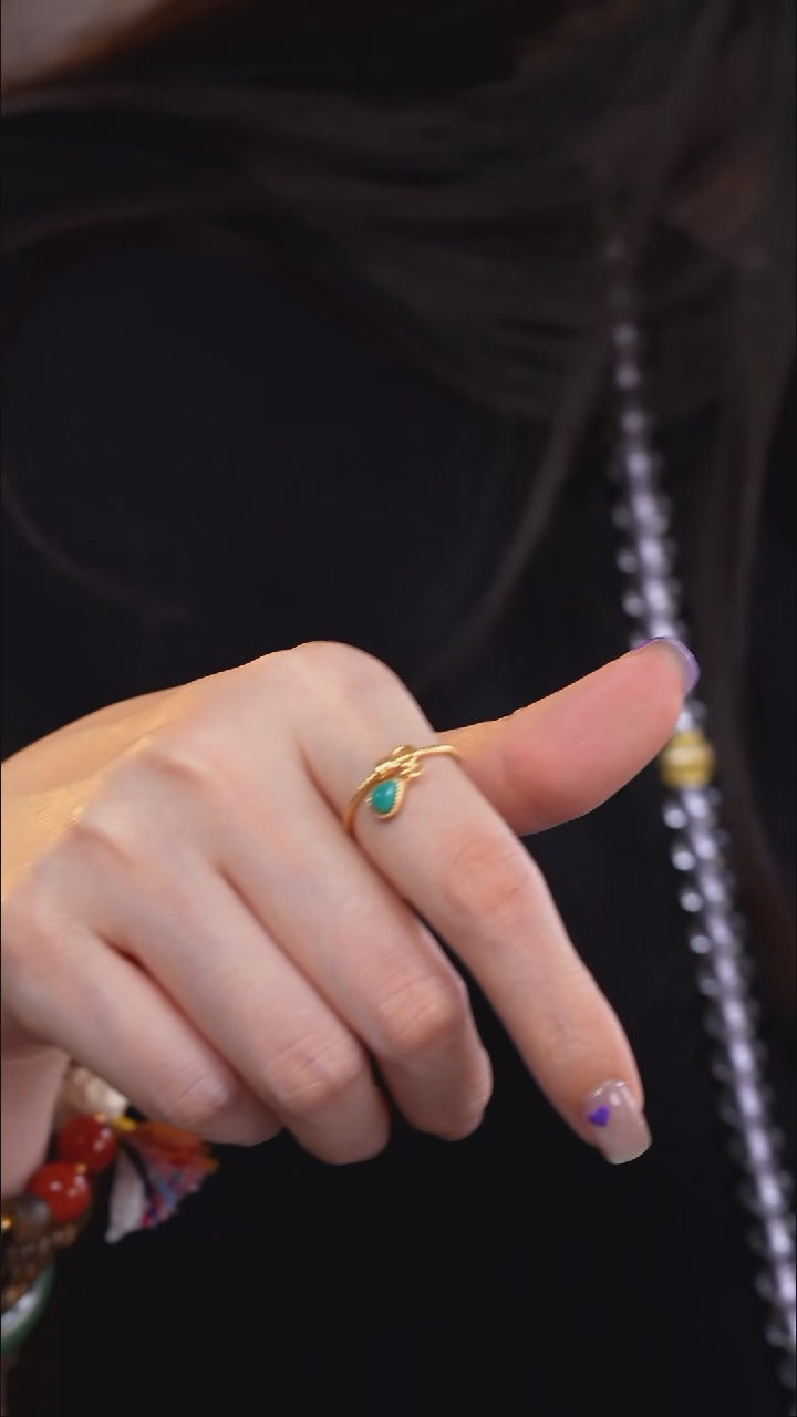 【闪购商品】绿松石戒指银S925镶嵌-多样性发其一