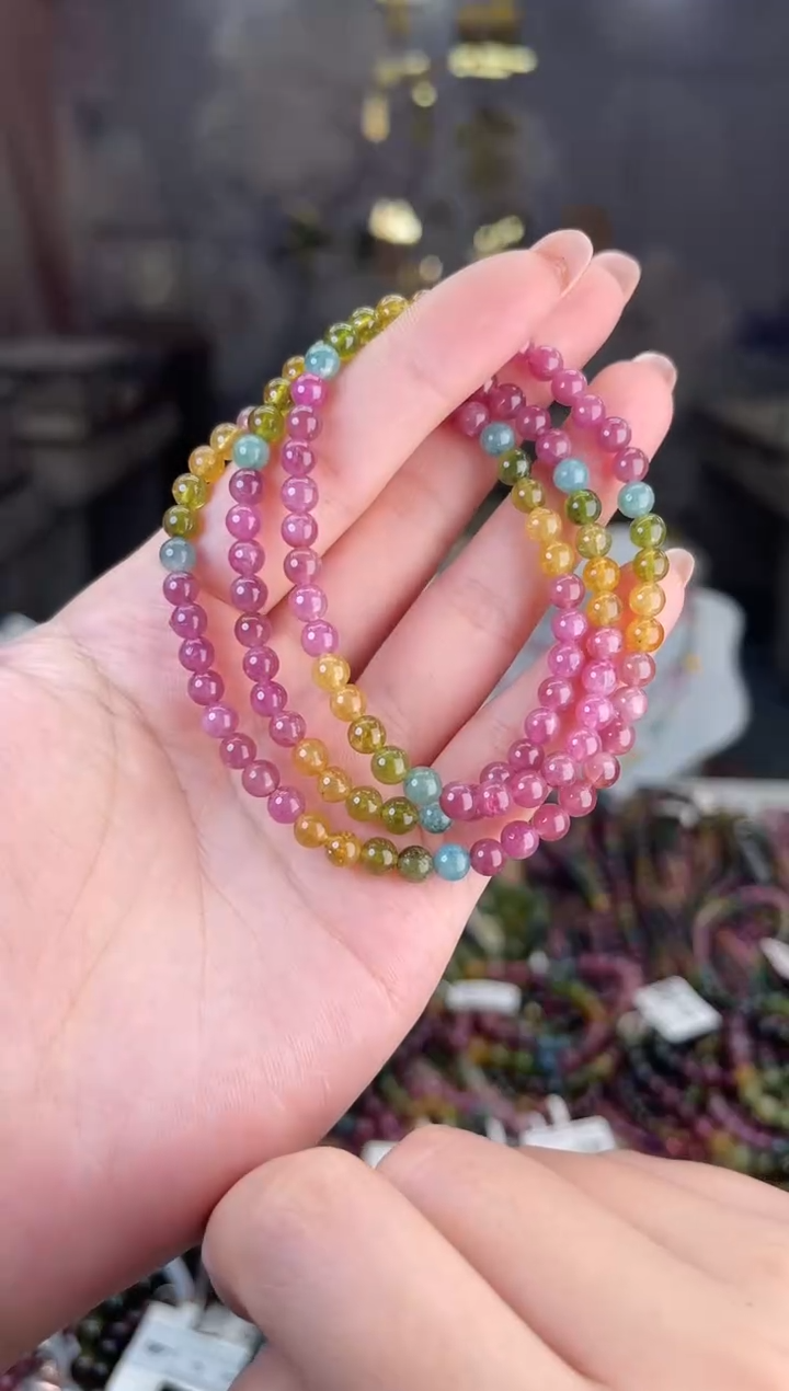 【闪购商品】碧玺/未镶嵌4mm+碧玺多圈多样性发货