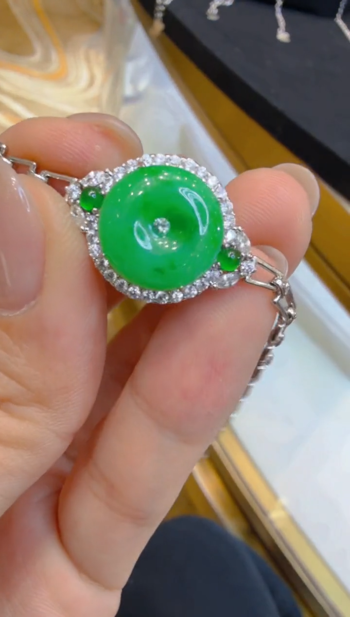 银S925镶嵌手链翡翠多样性团购发一件