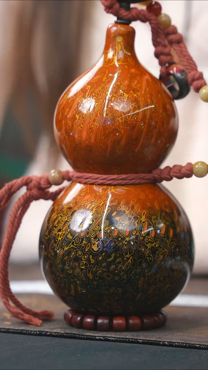【闪购商品】WQ210漆艺酒葫芦不包手串及旋转底座