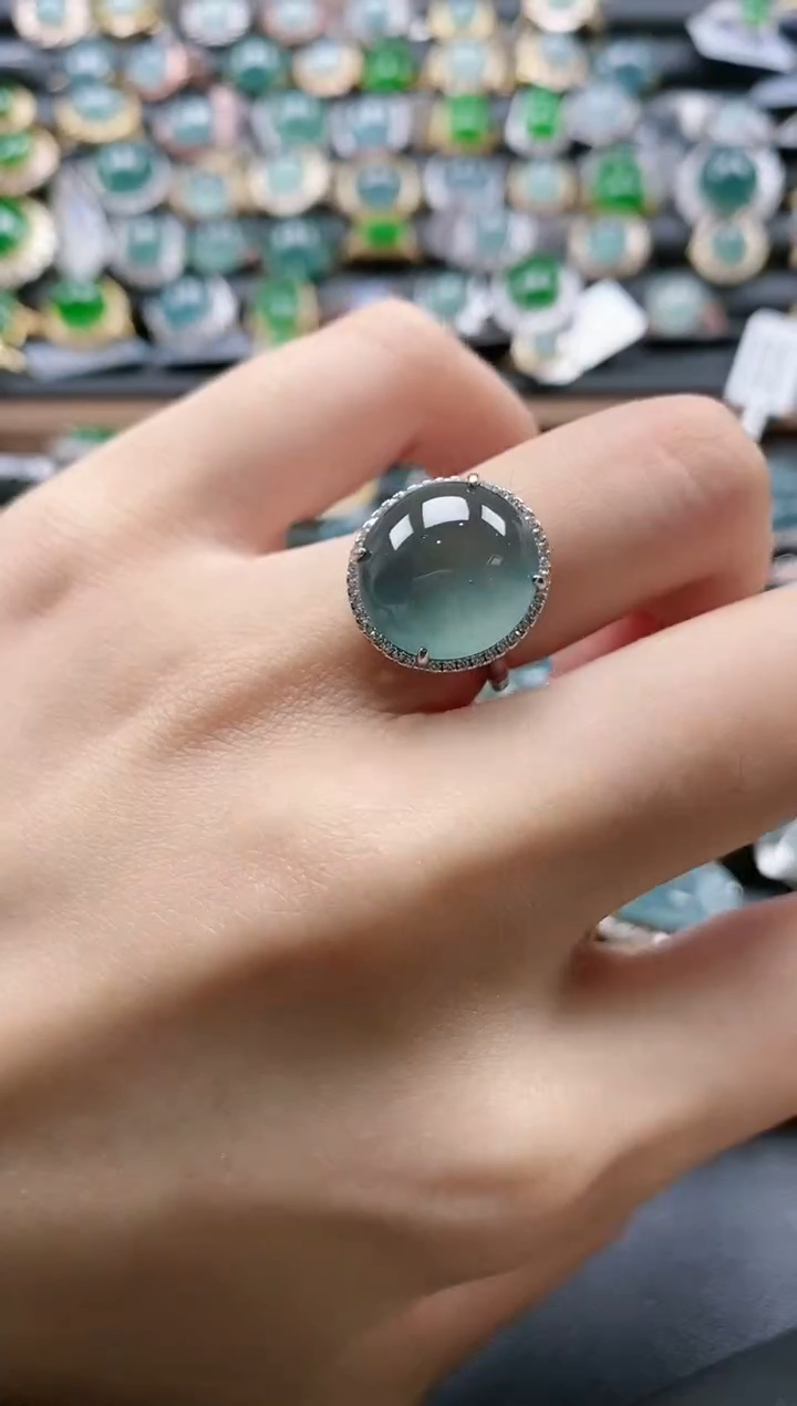 【闪购商品】翡翠戒指银S925镶嵌51151