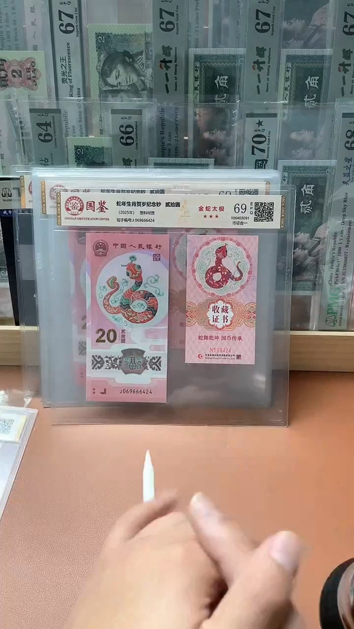 【闪购商品】塑料蛇钞币证合一069666号段带4单张不挑