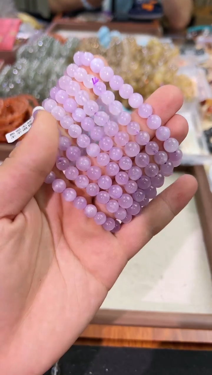 手串锂辉石未镶嵌7mm+仙女紫锂辉（多样性发一）