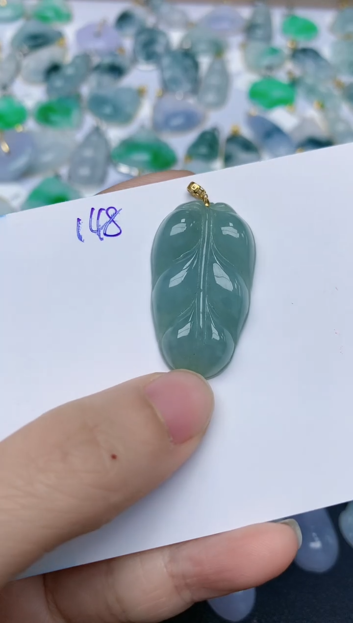 【闪购商品】翡翠颈饰18K金镶嵌天然翡翠A货    