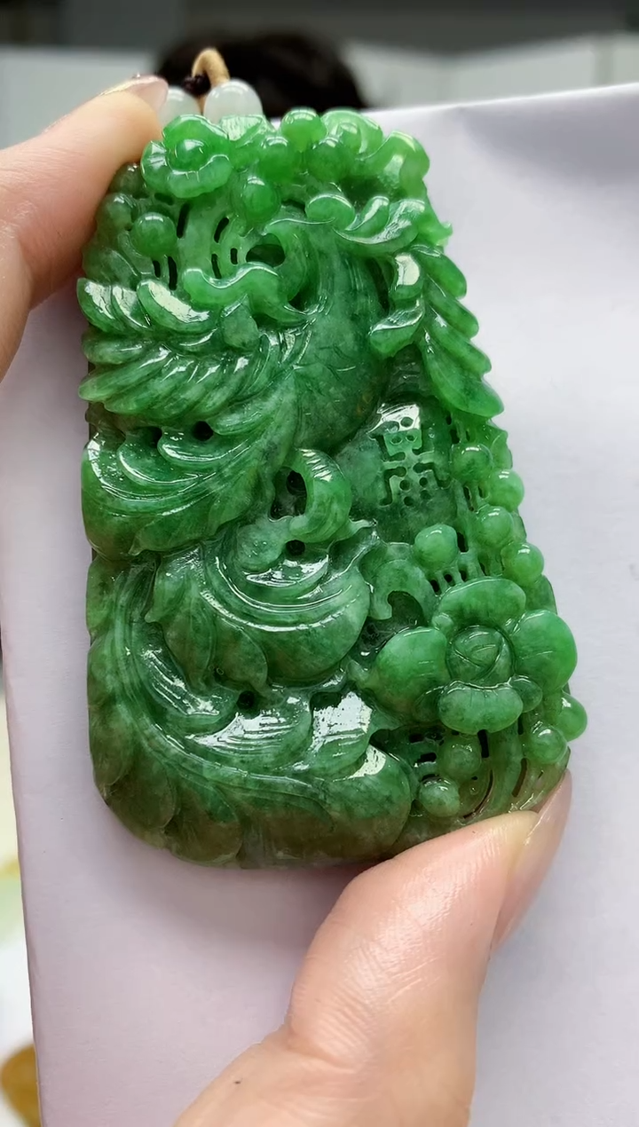 【闪购商品】定制翡翠未镶嵌5145jw-毛货挂件73赠珠链