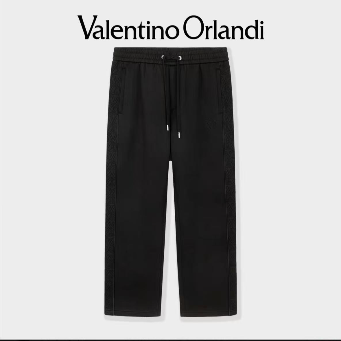 男士秋季B版老钱风净版小标压花直筒休闲裤长裤秋冬裤子1VK455429