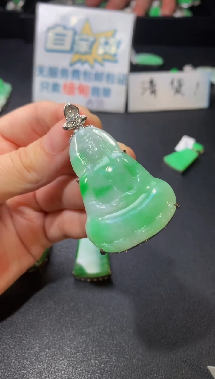 颈饰银S925镶嵌翡翠翡翠