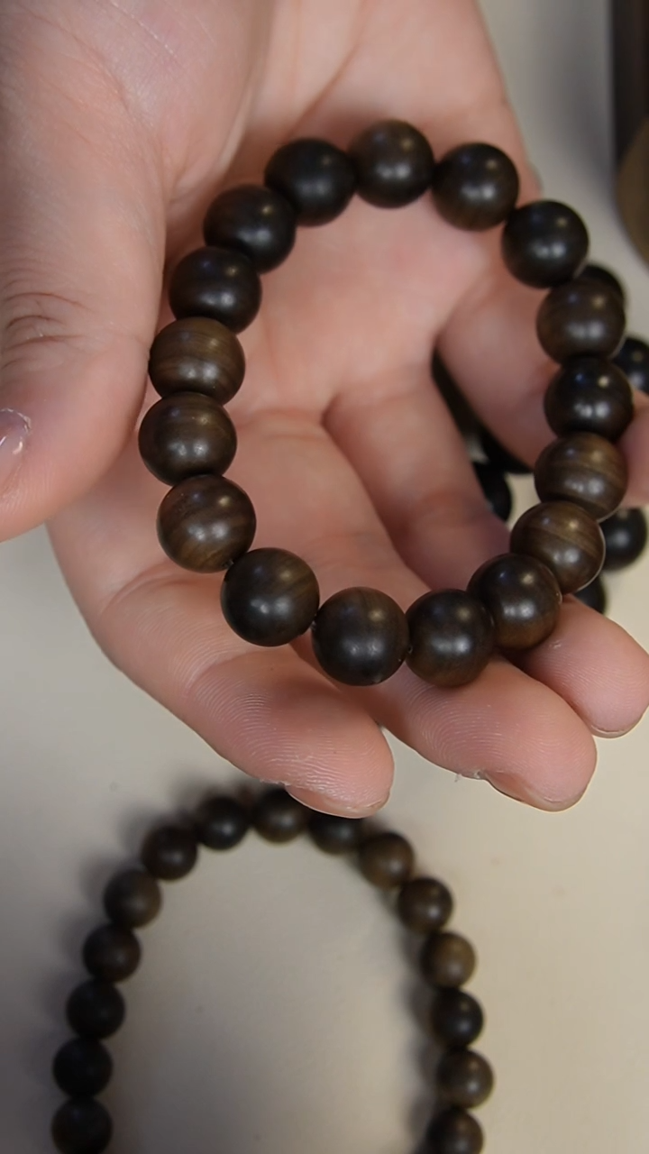 【闪购商品】檀香木手串/手链阴沉老山檀香1.2圆珠单圈