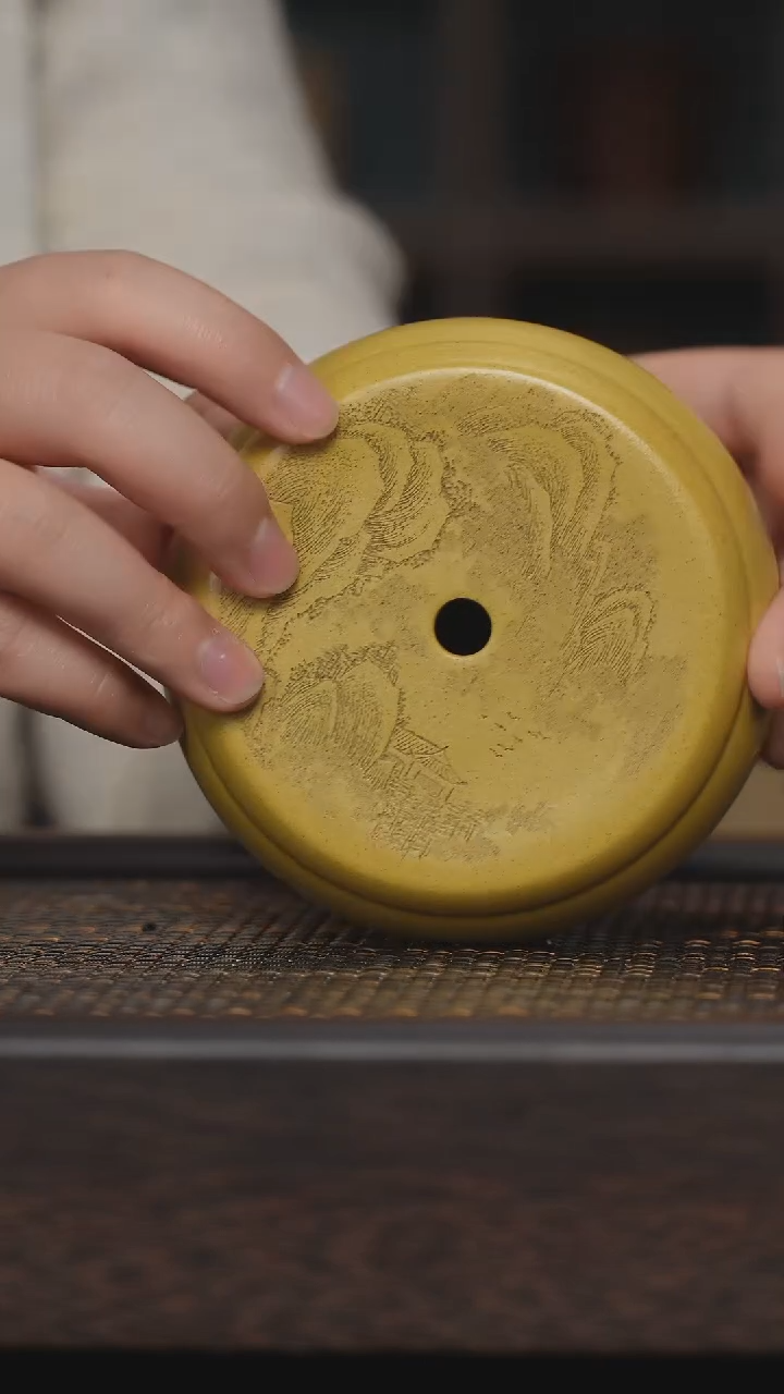 【闪购商品】紫砂茶杯非遗茶器-山水壶承（随缘发）