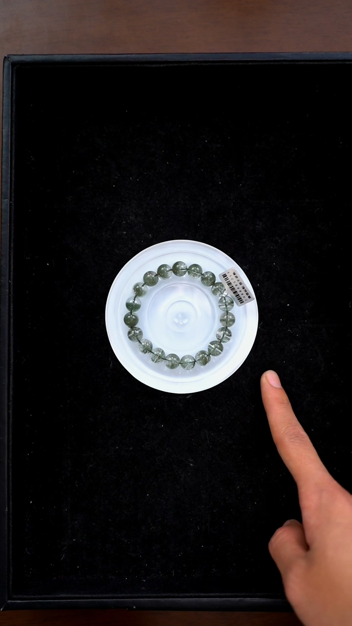 【闪购商品】水晶手链未镶嵌s003 绿幽灵手链10mm+