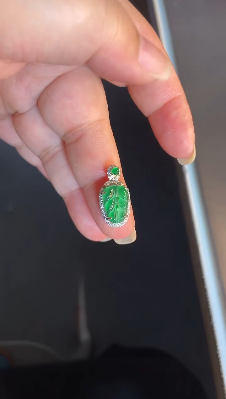 吊坠(不含链)银S925镶嵌翡翠1