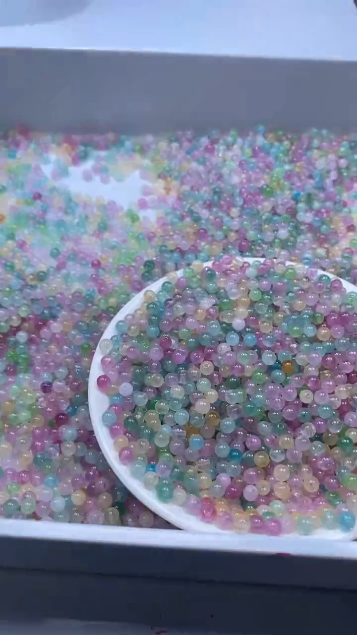 颈饰未镶嵌水晶W2525小灯泡彩虹碧玺4mm*50颗