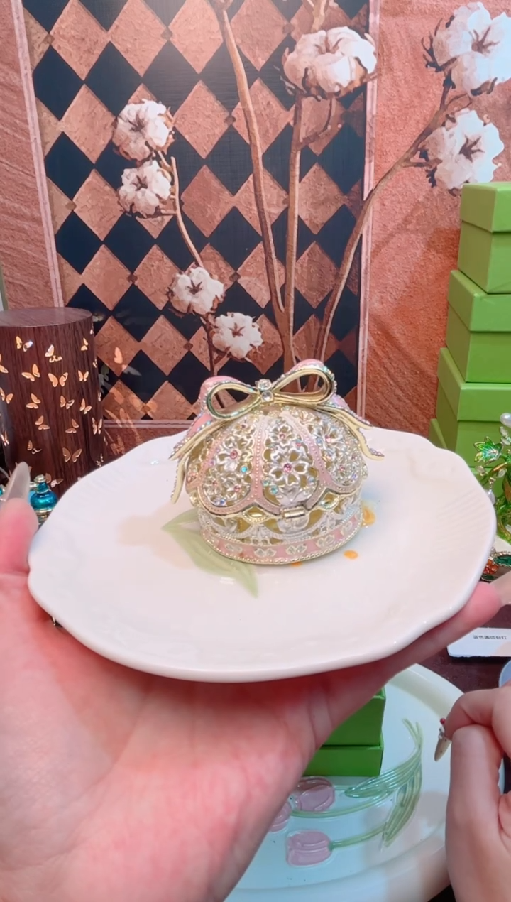 锌合金珐琅首饰盒默认微瑕拆盒不退～
