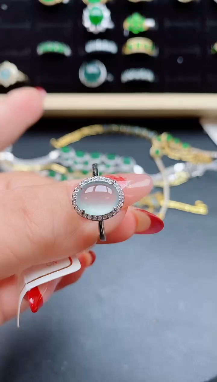 【闪购商品】翡翠戒指银S925镶嵌321321