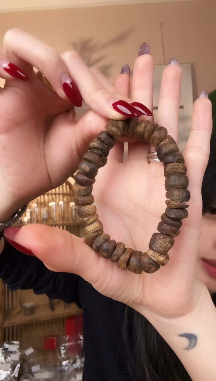 【闪购商品】沉香手串99沉牛肉干随行单圈多样性发其一14