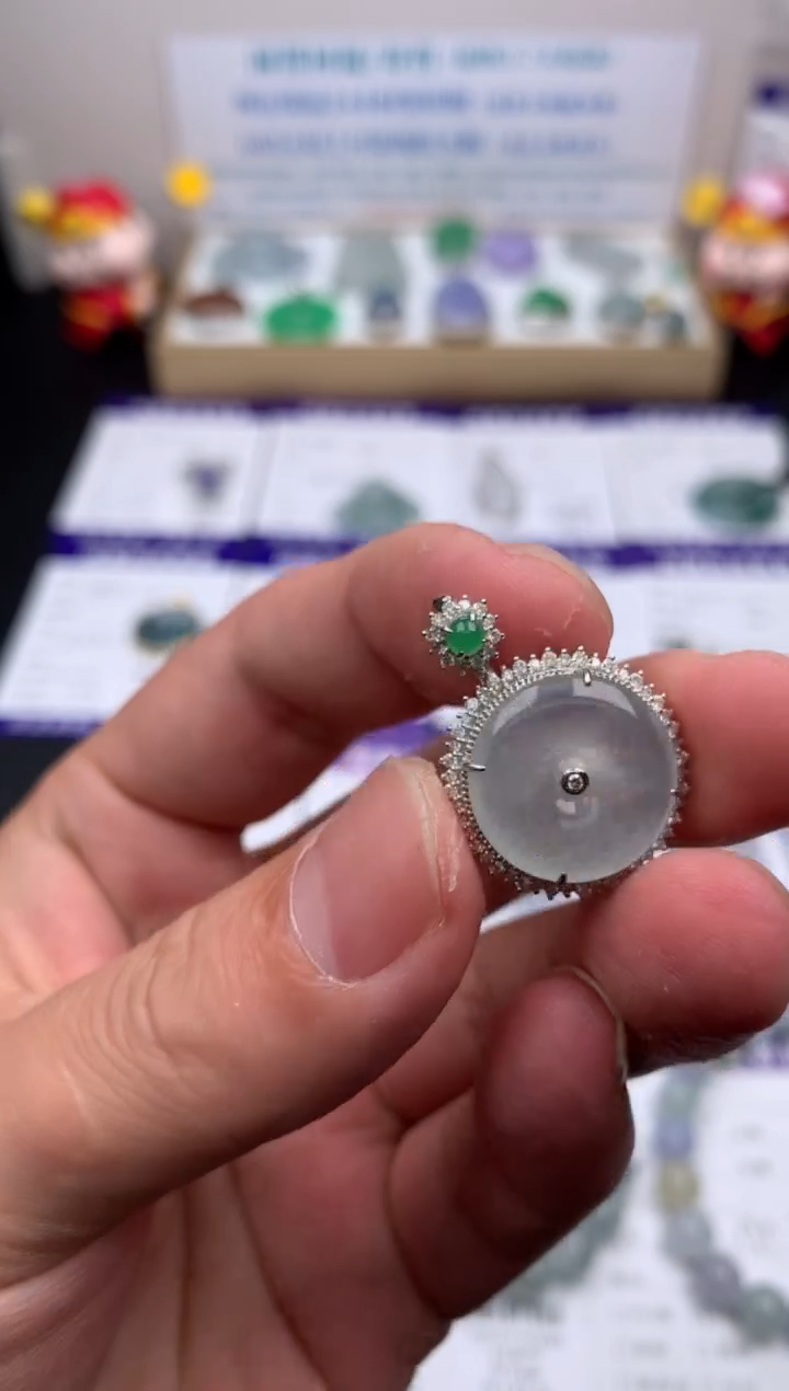 【闪购商品】定制翡翠18K金镶嵌模式推广期24小时鉴赏期