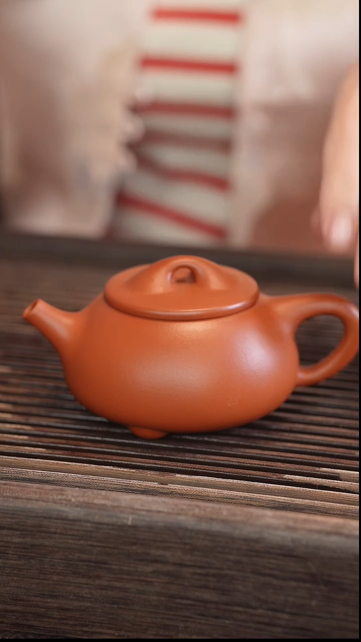 茶壶紫砂朱泥  景州石瓢   180cc   