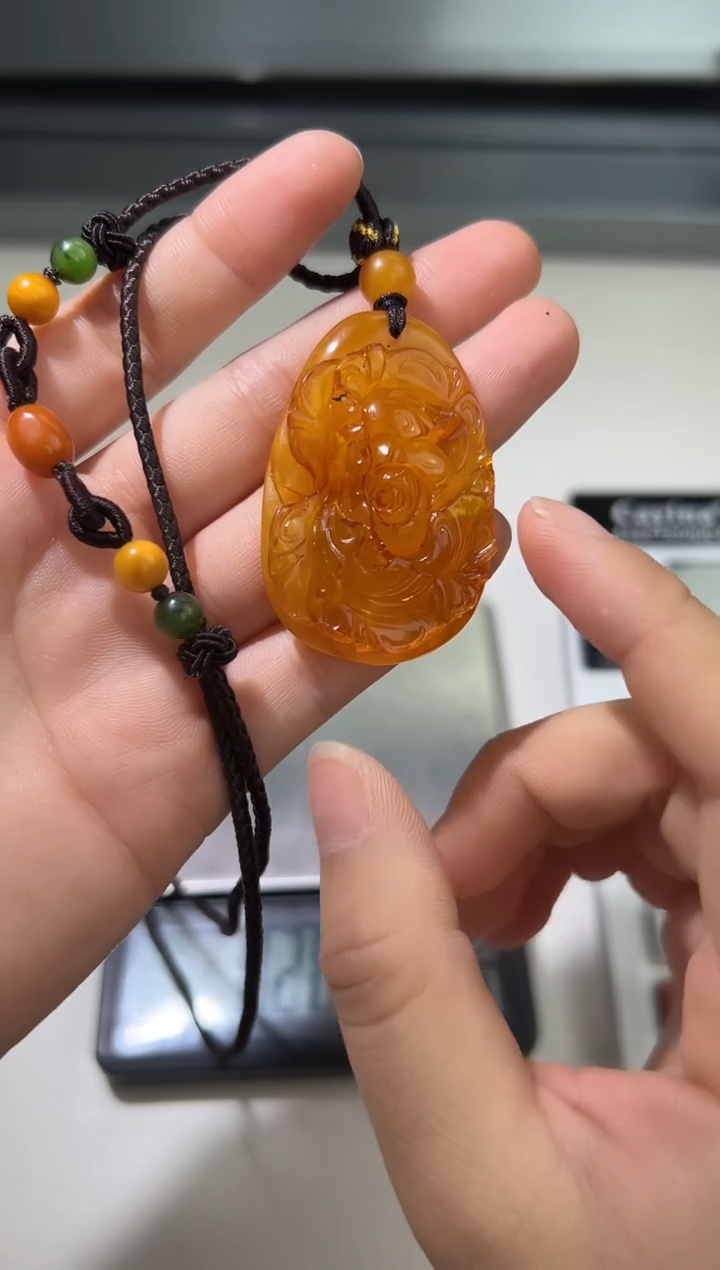 裸石琥珀未镶嵌琥珀蜜蜡吊坠