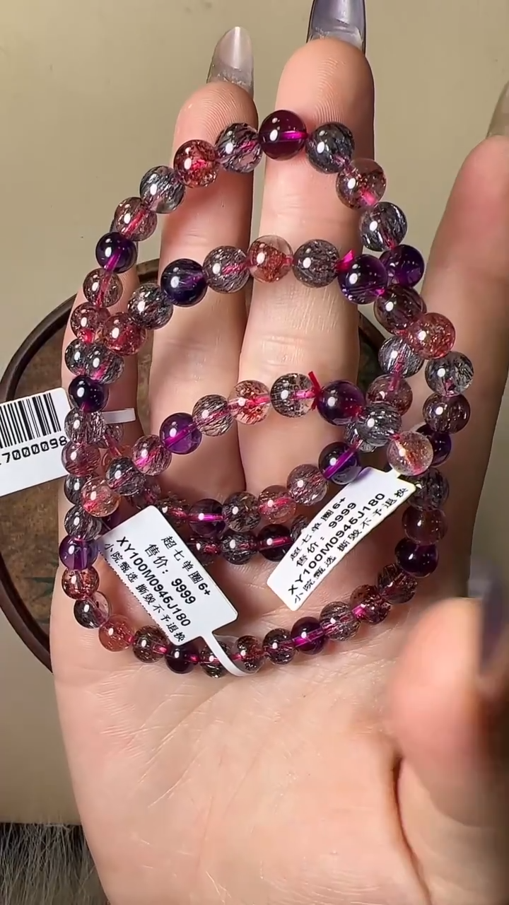 【闪购商品】水晶手链未镶嵌XY100约6mm多样性发一件