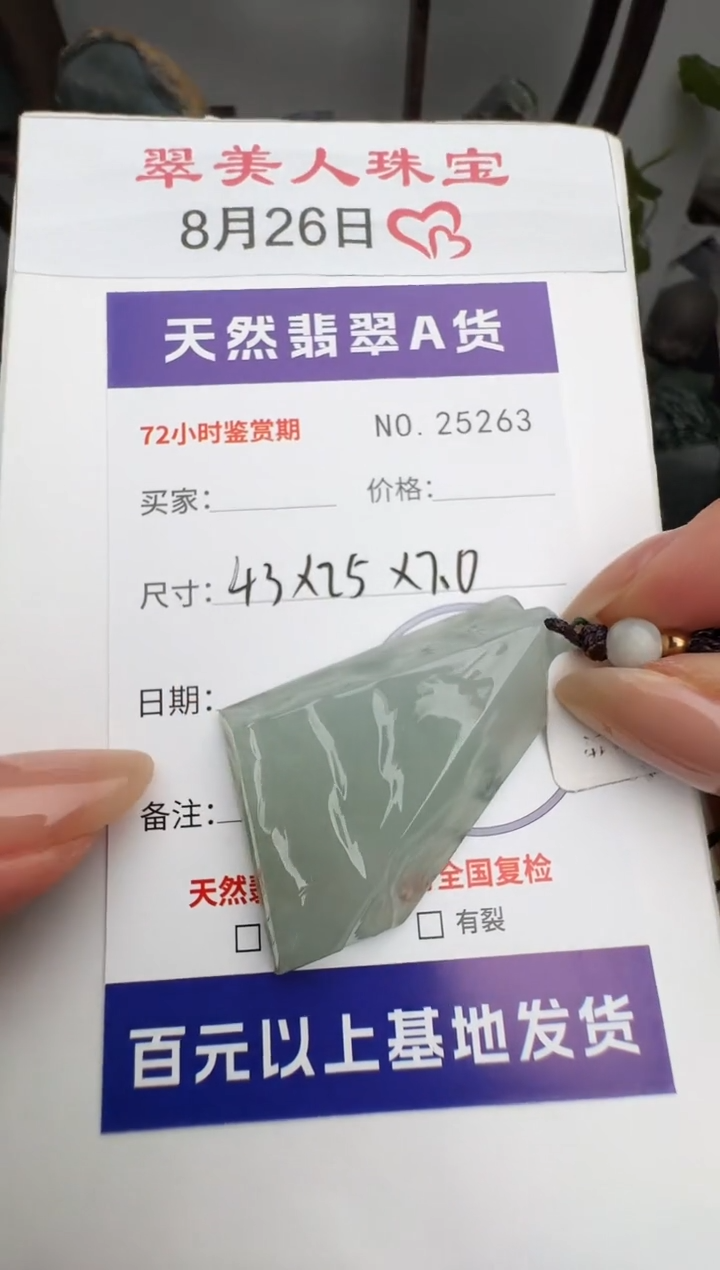 颈饰未镶嵌翡翠原石25263