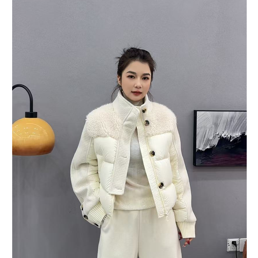 大胡子25年冬季新款立领拼接设计款厚款90鸭绒羽绒服8620