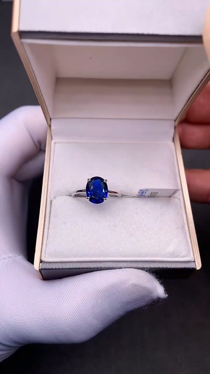 【闪购商品】蓝宝石戒指银S925镶嵌.....