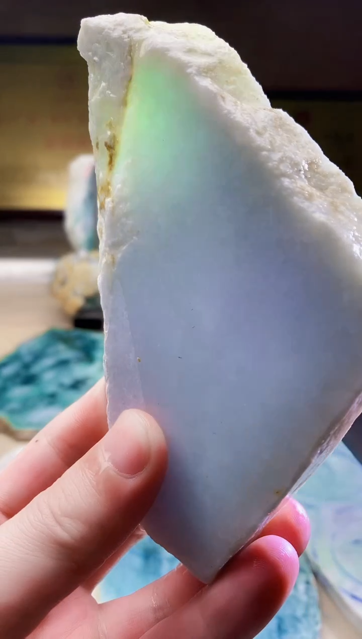 翡翠挂件未镶嵌A货张麦4355