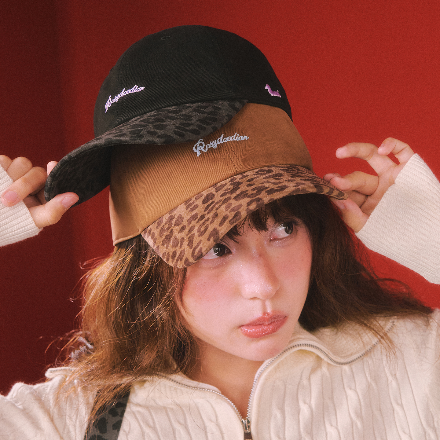 ROSYDOEDIAN冬日里最圆的脑壳鸭舌帽户外休闲百搭弯檐棒球帽