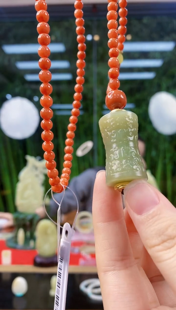 未镶嵌和田玉挂件闪购玉勒子约30*18mm