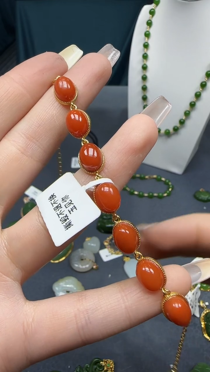 【闪购商品】南红玛瑙手链银S925镶嵌1