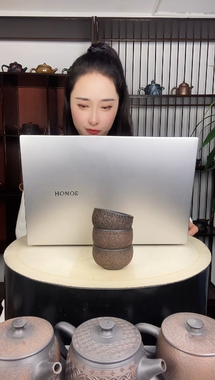 小*唐草花客杯3只