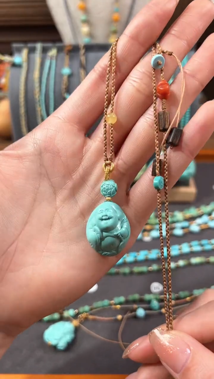 【闪购商品】绿松石颈饰18K金镶嵌绿松石项链