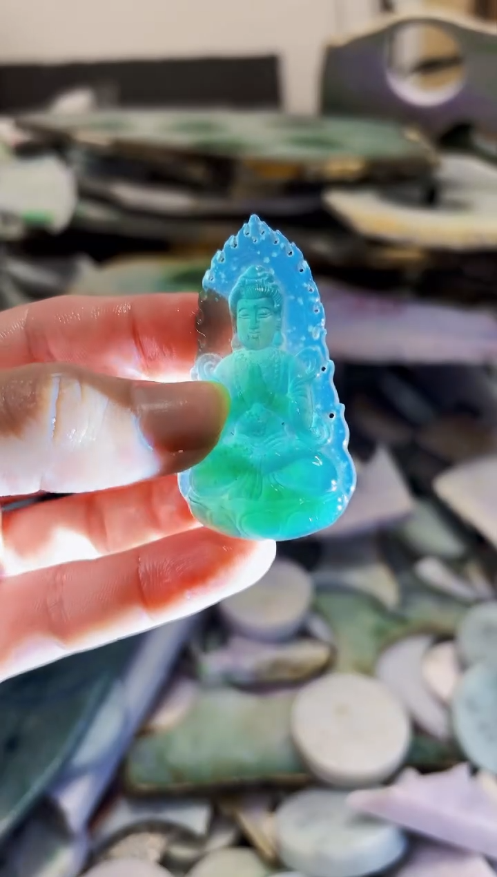 【闪购商品】翡翠颈饰未镶嵌A货白谭1798