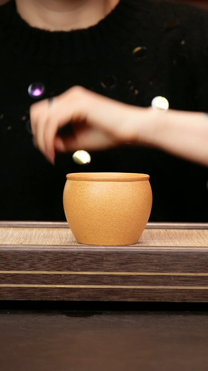 茶壶紫砂老宕口黄金段 风水缸杯