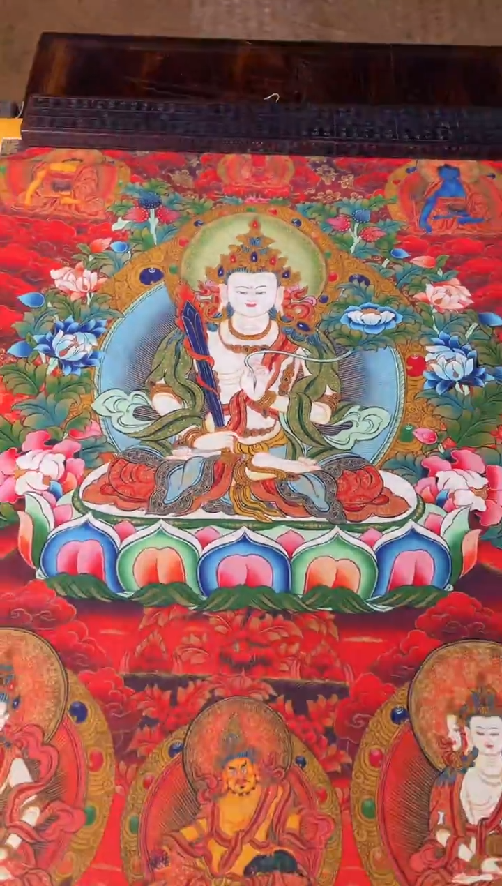 卷轴画菊菊唐卡tk160