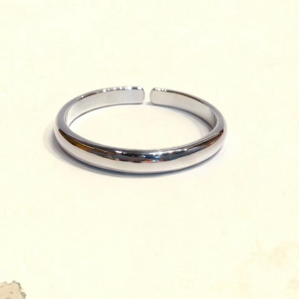 足银手镯 【开口泥鳅背手镯】足银999简约亮面大气百搭不挑人复古