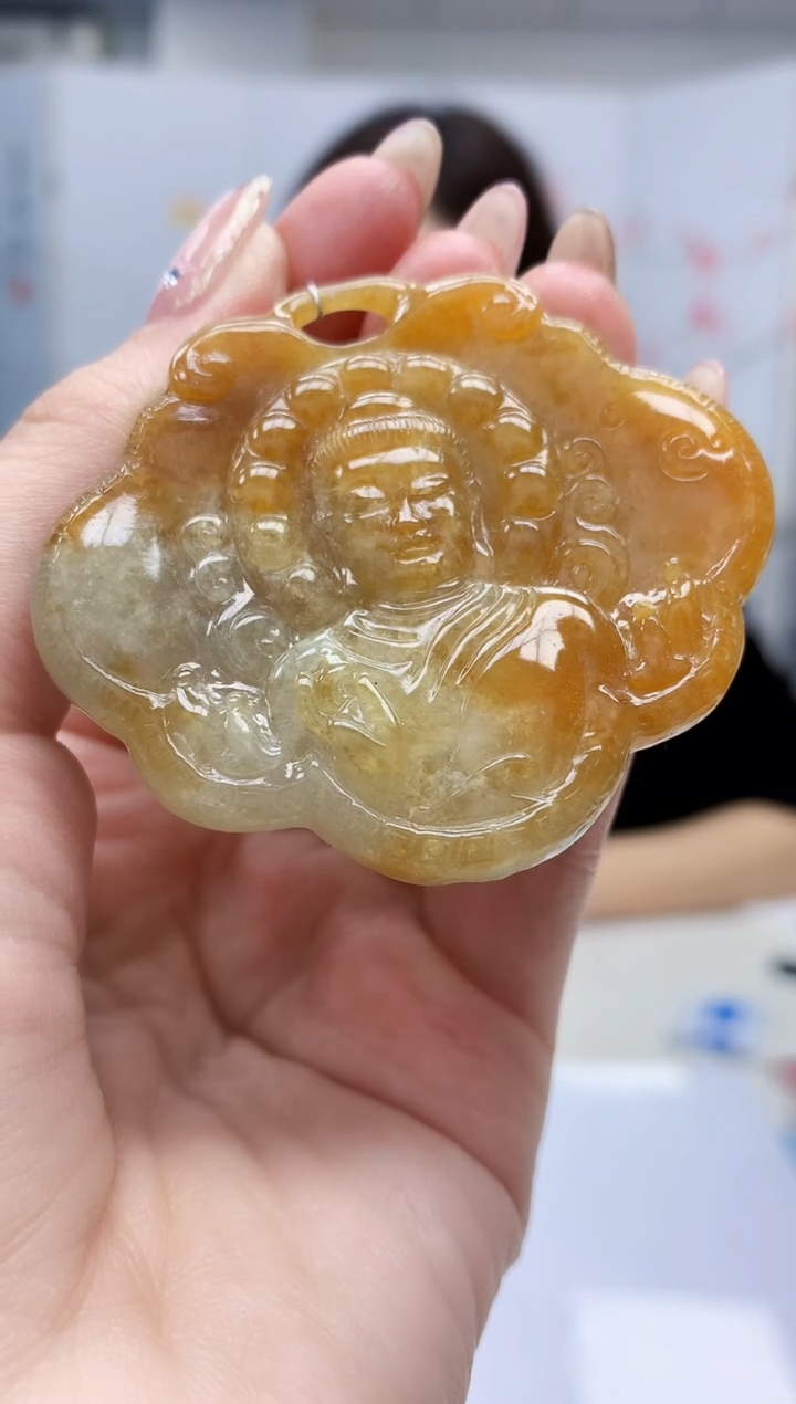 【闪购商品】定制翡翠未镶嵌4829jw-毛货挂件77