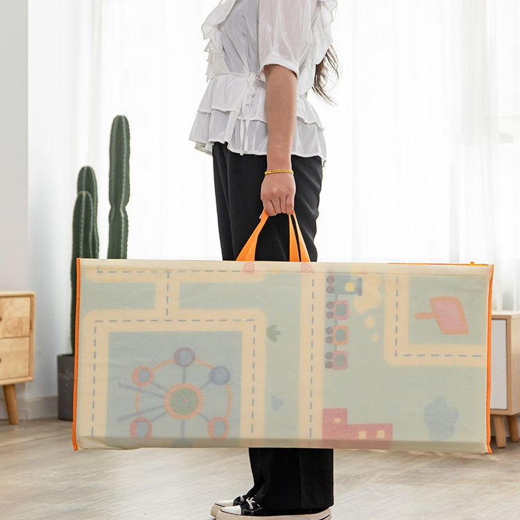 越名宅可折叠爬爬垫收纳袋春游携带家用卧室泡沫地垫加厚爬行垫子